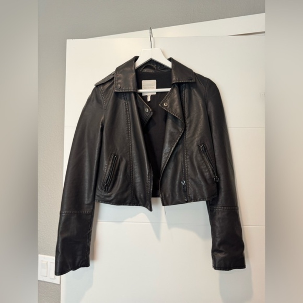 Faux Leather Moto Jacket